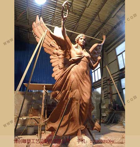 勝利女神雕塑-泥塑